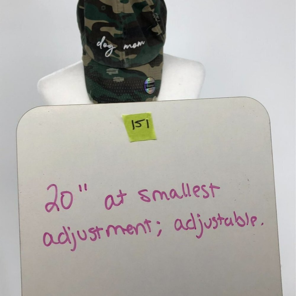 NWOT Green Kbethos Vintage Distressed "Dog Mom" Camo Baseball Cap - Picture 2 of 10